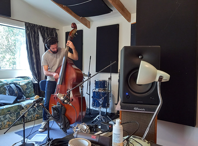 recording double bass in auckland studio